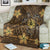 Hawaii Mix Polynesian Turtle Plumeria Premium Blankets - AH - Nick Style - Brown - Polynesian Pride