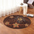 Hawaii Mix Polynesian Turtle Plumeria Round Carpet - AH - Nick Style - Orange - Polynesian Pride