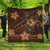 Hawaii Mix Polynesian Turtle Plumeria Premium Quilts - AH - Nick Style - Orange Black - Polynesian Pride