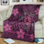 Hawaii Mix Polynesian Turtle Plumeria Premium Blankets - AH - Nick Style - Pink - Polynesian Pride