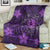 Hawaii Mix Polynesian Turtle Plumeria Premium Blankets - AH - Nick Style - Purple - Polynesian Pride