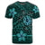 Hawaii Mix Polynesian Turtle Plumeria T Shirt Nick Style Turquoise - Polynesian Pride