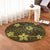 Hawaii Mix Polynesian Turtle Plumeria Round Carpet - AH - Nick Style - Yellow - Polynesian Pride