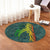 Hawaii Monstera Kalo Hula Girl Kanaka Maoli Round Carpet - AH - Polynesian Pride