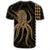 Hawaii Octopus KaKau Polynesian T Shirt Gold - Polynesian Pride