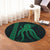 Hawaii Octopus KaKau Polynesian Round Carpet - Green - AH - Polynesian Pride