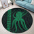 Hawaii Octopus KaKau Polynesian Round Carpet - Green - AH - Polynesian Pride