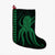 Hawaii Octopus KaKau Polynesian Christmas Stocking - Green - AH Christmas Stocking 26 X 42 cm Black - Polynesian Pride