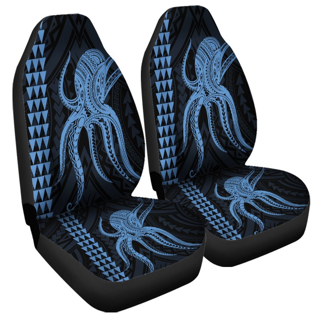 Hawaii Octopus KaKau Polynesian Car Seat Covers - Pastel - AH Universal Fit Black - Polynesian Pride