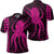 Hawaii Octopus KaKau Polynesian Polo Shirt Pink Unisex Black - Polynesian Pride