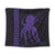 Hawaii Octopus KaKau Polynesian Tapestry - Purple - AH Wall Tapestry Black - Polynesian Pride