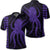 Hawaii Octopus KaKau Polynesian Polo Shirt Purple Unisex Black - Polynesian Pride