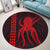 Hawaii Octopus KaKau Polynesian Round Carpet - Red - AH - Polynesian Pride