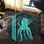 Hawaii Octopus KaKau Polynesian Round Carpet - Turquoise - AH - Polynesian Pride