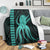 Hawaii Octopus KaKau Polynesian Premium Blankets - Turquoise - AH - Polynesian Pride