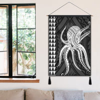 Hawaii Octopus KaKau Polynesian Hanging Poster - White - AH - Polynesian Pride