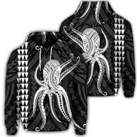 Hawaiian Octopus KaKau Polynesian Hoodie White Unisex Art - Polynesian Pride