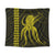 Hawaii Octopus KaKau Polynesian Tapestry - Yellow - AH Wall Tapestry Black - Polynesian Pride