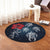 Hawaii Ohana Turtle Hibiscus Galaxy Round Carpet - AH - Polynesian Pride