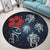 Hawaii Ohana Turtle Hibiscus Galaxy Round Carpet - AH - Polynesian Pride