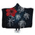 Hawaii Ohana Turtle Hibiscus Galaxy Hooded Blanket - AH Hooded Blanket White - Polynesian Pride