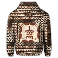 Hawaiian Pattern Simple Turtle Hoodie - Polynesian Pride
