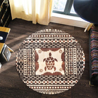 Hawaii Pattern Simple Turtle Round Carpet - AH - Polynesian Pride