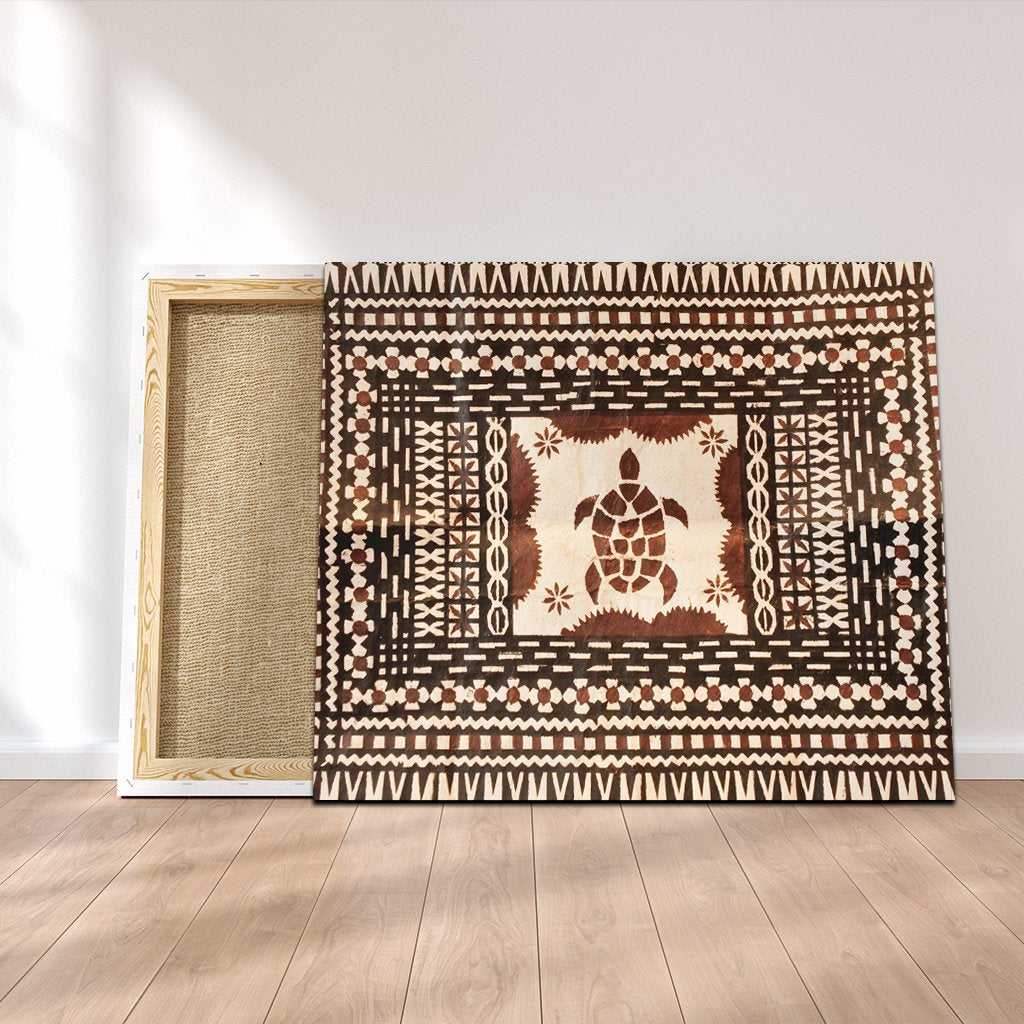 Hawaii Pattern Simple Turtle Canvas - AH Canvas Poly-cotton - Polynesian Pride