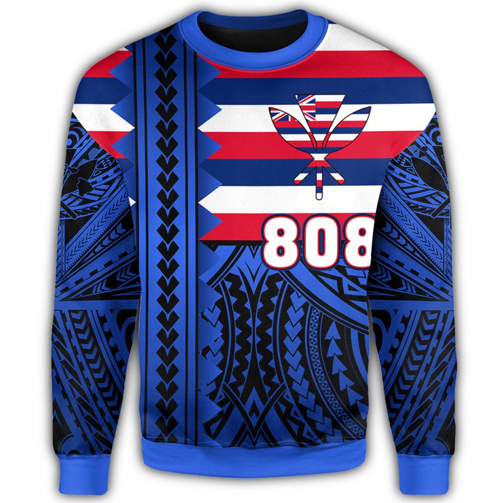 (Personalized) Hawaii - Hawaiian Hawaii Flag Sweatshirt - Speaka Style - AH - Polynesian Pride
