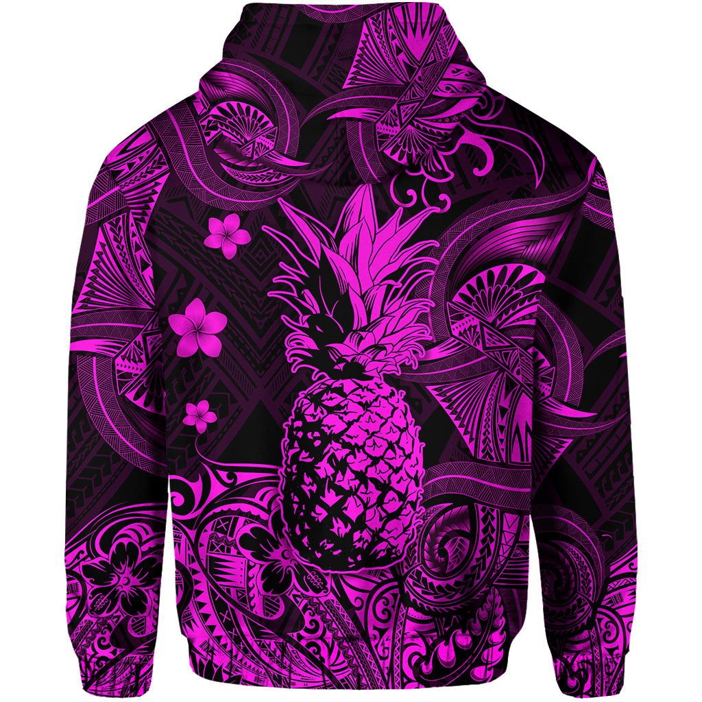 Hawaii Pineapple Polynesian Zip Hoodie Unique Style Pink LT8 - Polynesian Pride
