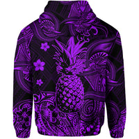 Hawaii Pineapple Polynesian Zip Hoodie Unique Style Purple LT8 - Polynesian Pride
