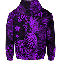 Custom Hawaii Pineapple Polynesian Hoodie Unique Style Purple LT8 - Polynesian Pride