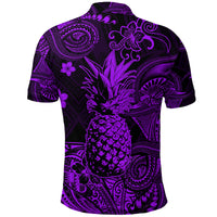 Hawaii Pineapple Polynesian Polo Shirt Unique Style Purple LT8 - Polynesian Pride