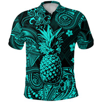 Hawaii Pineapple Polynesian Polo Shirt Unique Style Turquoise LT8 - Polynesian Pride