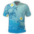 Hawaii Plumeria Deep Blue Turtle Polo Shirt - Polynesian Pride