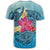 Hawaii Plumeria Deep Sea Circle Turtle T Shirt - Polynesian Pride