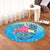 Hawaii Plumeria Deep Sea Circle Turtle Round Carpet - AH - Polynesian Pride