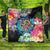 Hawaii Plumeria Hibiscus Wave Turtle Premium Quilts - AH Black - Polynesian Pride