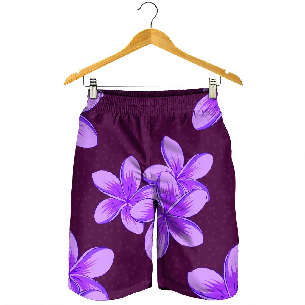 Hawaii Plumeria Simple Men's Shorts - AH - Polynesian Pride
