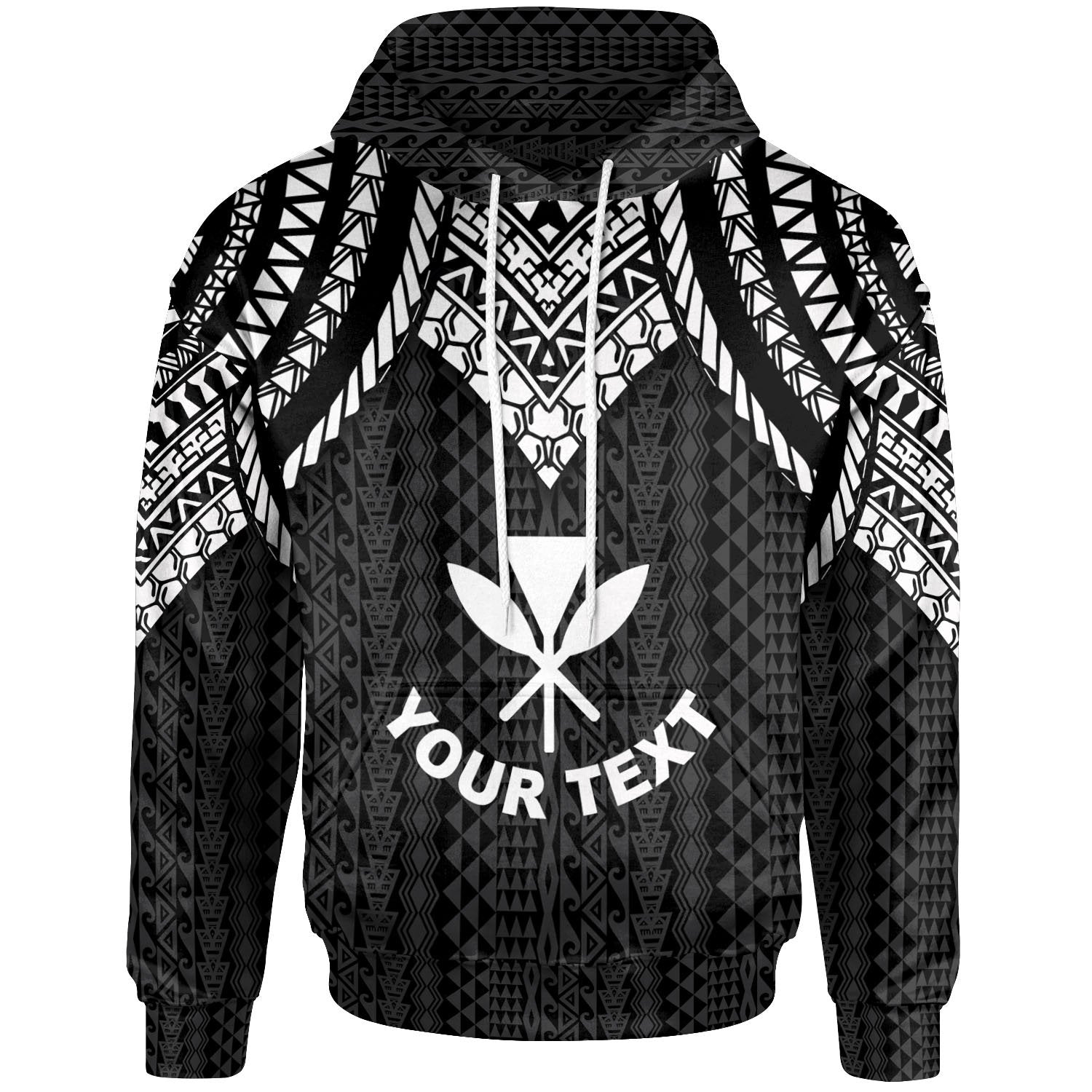 Hawaii Custom Hoodie Polynesian Armor Style Black Unisex Black - Polynesian Pride