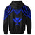 Hawaii Zip up Hoodie Polynesian Armor Style Blue - Polynesian Pride