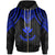 Hawaii Custom Zip up Hoodie Polynesian Armor Style Blue Unisex Blue - Polynesian Pride