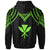 Hawaii Custom Hoodie Polynesian Armor Style Green - Polynesian Pride