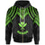 Hawaii Zip up Hoodie Polynesian Armor Style Green Green - Polynesian Pride