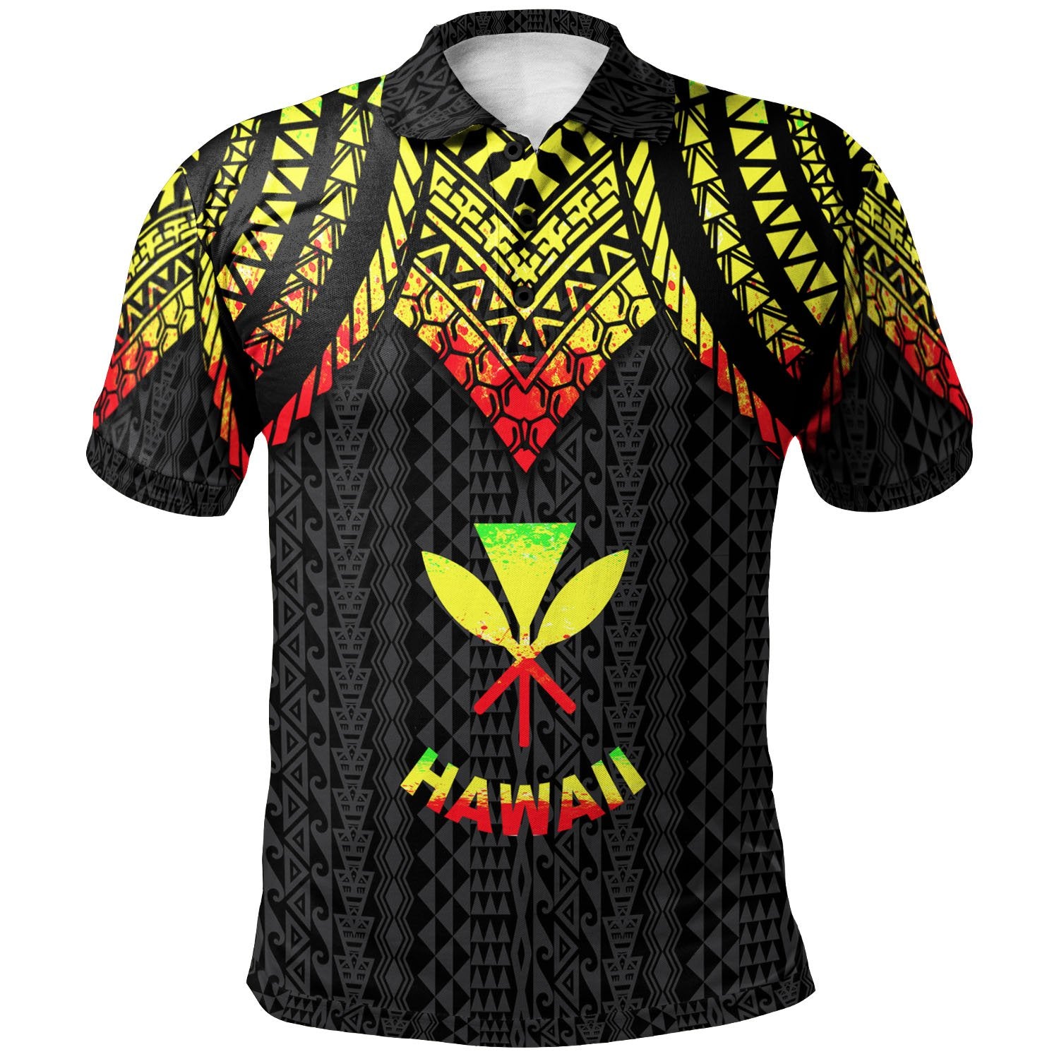 Hawaii Polo Shirt Polynesian Armor Style Reagge Unisex Reggae - Polynesian Pride