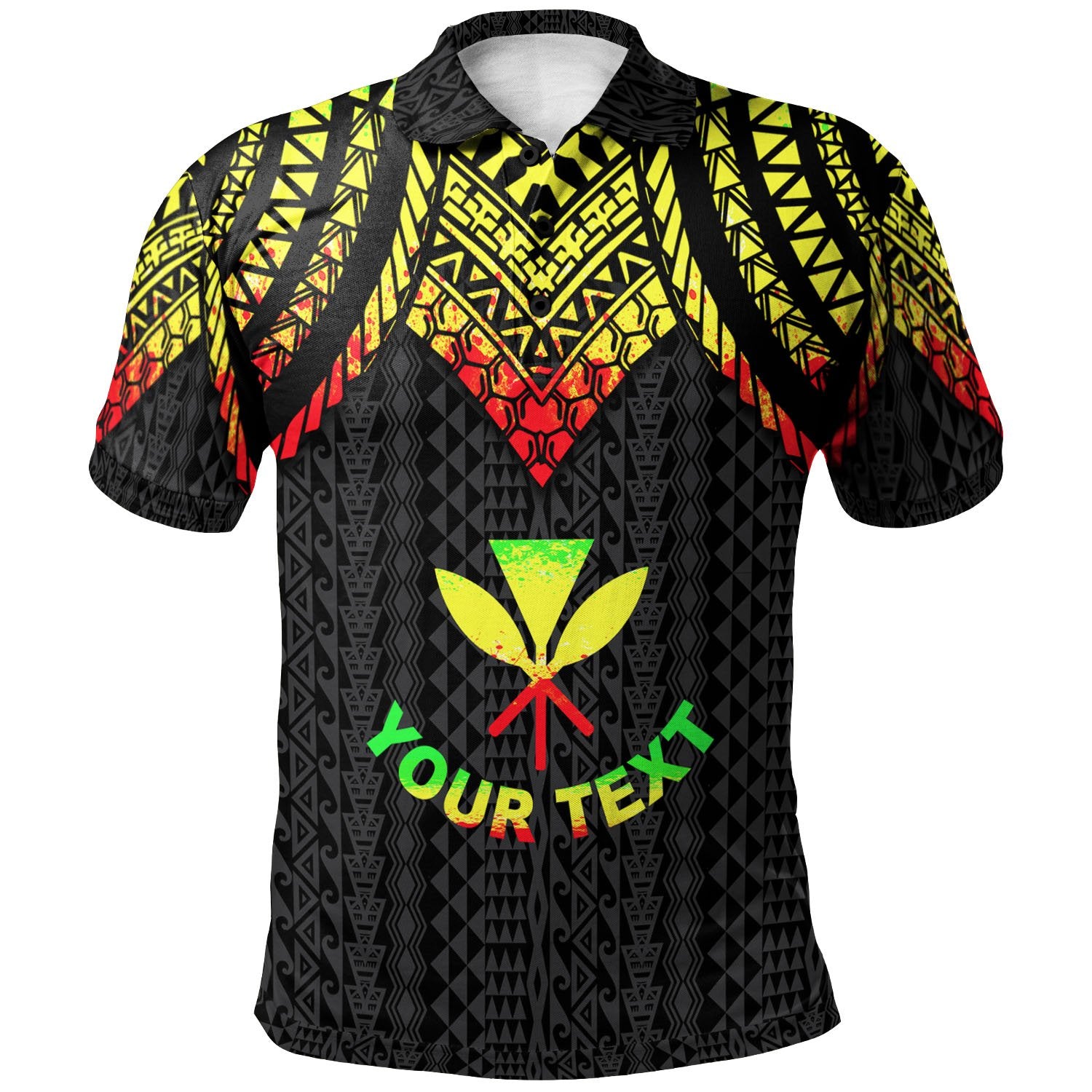 Hawaii Custom Polo Shirt Polynesian Armor Style Reagge Unisex Reggae - Polynesian Pride