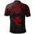 Hawaii Polo Shirt Polynesian Armor Style Red - Polynesian Pride