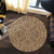 Hawaii Polynesian Culture Gold Round Carpet - AH - Polynesian Pride