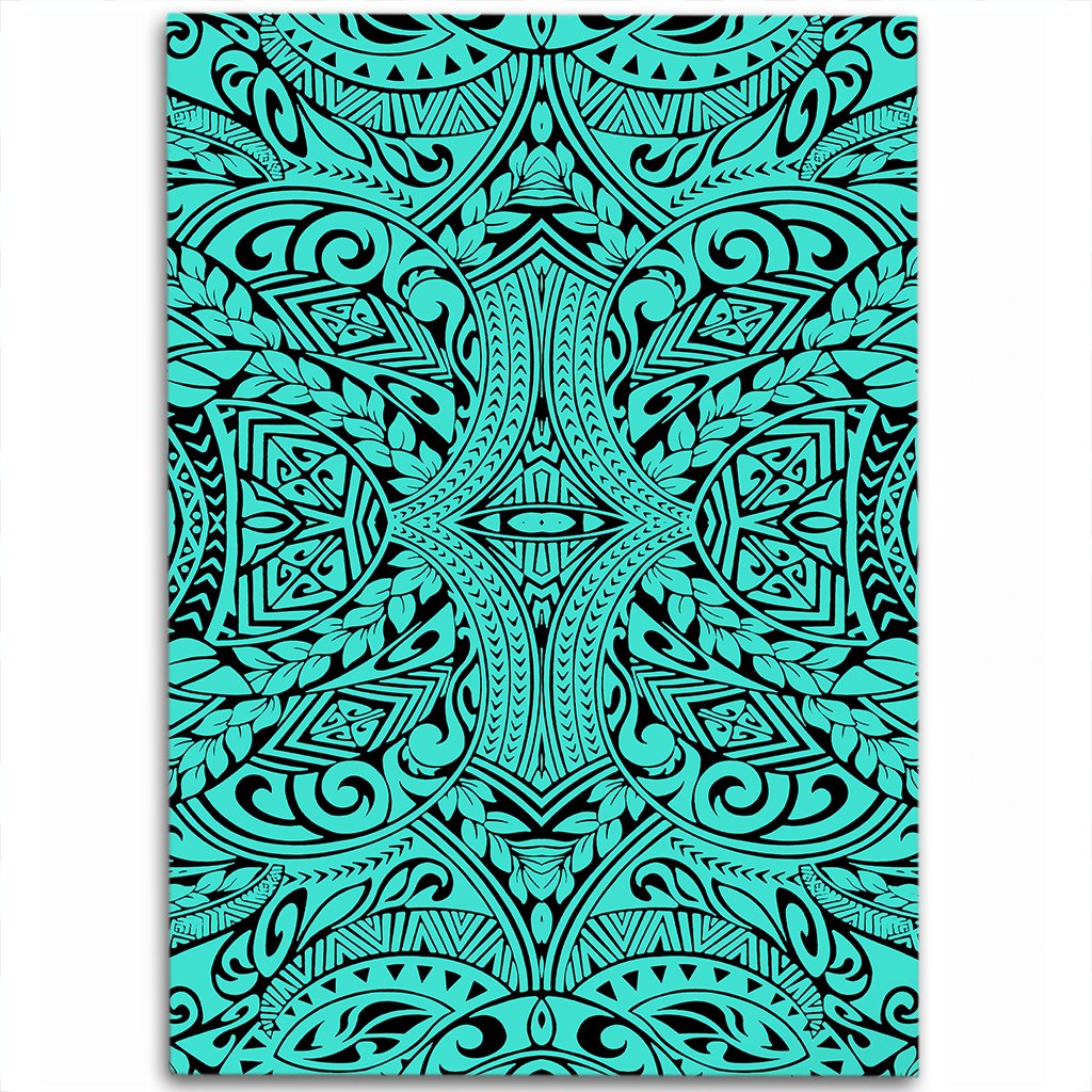 Hawaii Polynesian Culture Turquoise Area Rug - AH Luxurious - Polynesian Pride