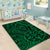 Hawaii Polynesian Hawaiian Style Tribal Tattoo Green Area Rug - AH - Polynesian Pride